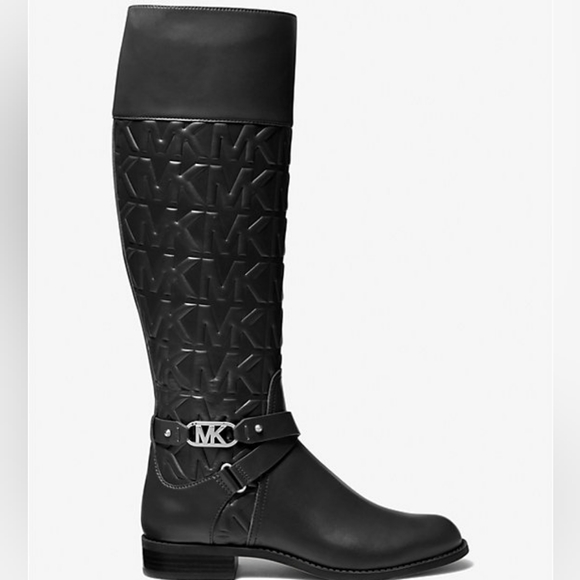 Michael Kors Kincaid Embossed Riding Boots NIB - Picture 1 of 2